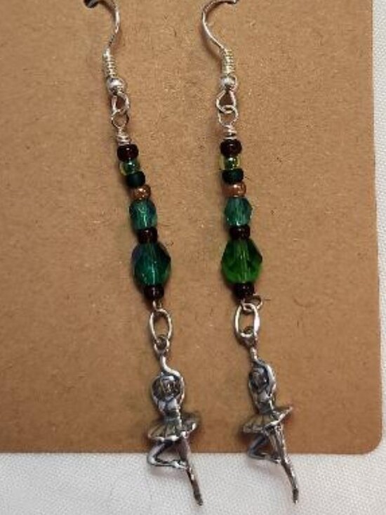 Jewelry - Silver-toned Ballerina Dangle Earrings